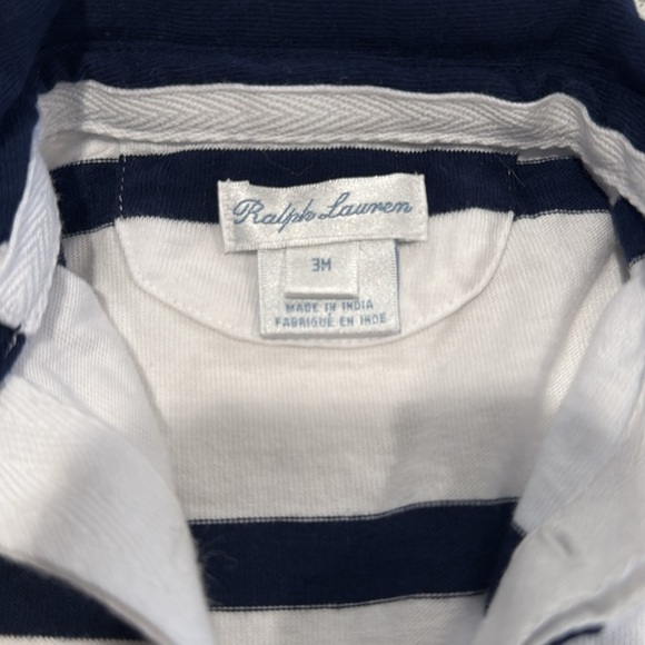 Baby Boys Striped Cotton Jersey Rugby Coveralls 3M - Picture 7 of 8